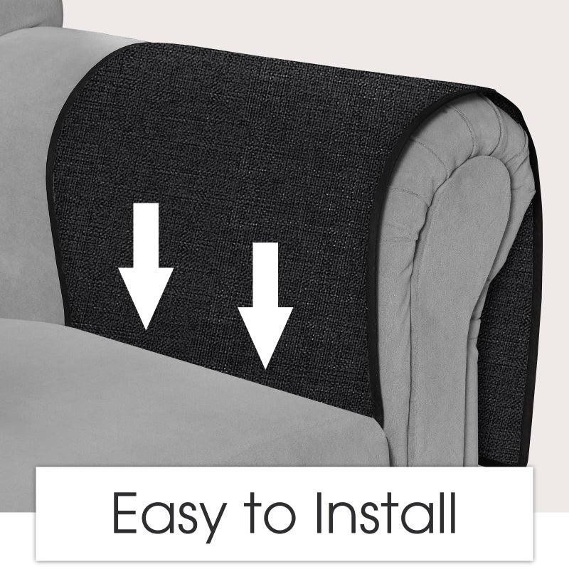 Joywell Remote Caddy Couch Remote Control Holder for Recliner Sofa Armrest Organizer Non Slip Arm Chair Caddie with 6 Pocket Storage for Magazine, Tablet, Phone, iPad, Black - Image 4