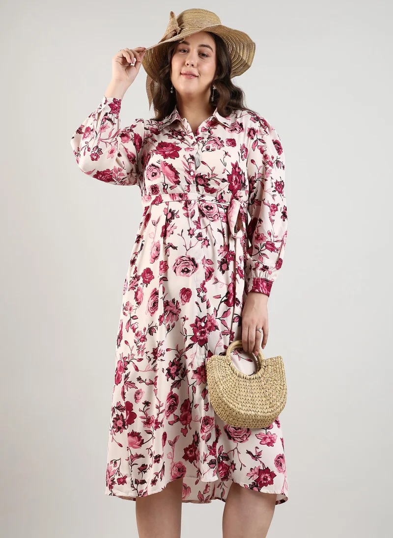 انستافاب بلس Roses Tie-Up Dress