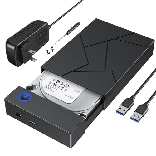 FEMORO Hard Drive Enclosure 3.5, FEMORO USB 3.0 Internal SATA HDD Case with 12V 2A DC Power Adapter for Internal 3.5 inch HDD Reader, up to 20TB, Support UASP - Image 1