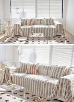 GOOTOY Double-Sided Sofa Cover Chenille Comfortable Couch Cover Furniture Slipcover Soft Cover Universal for All Seasons Brown  - Image 4