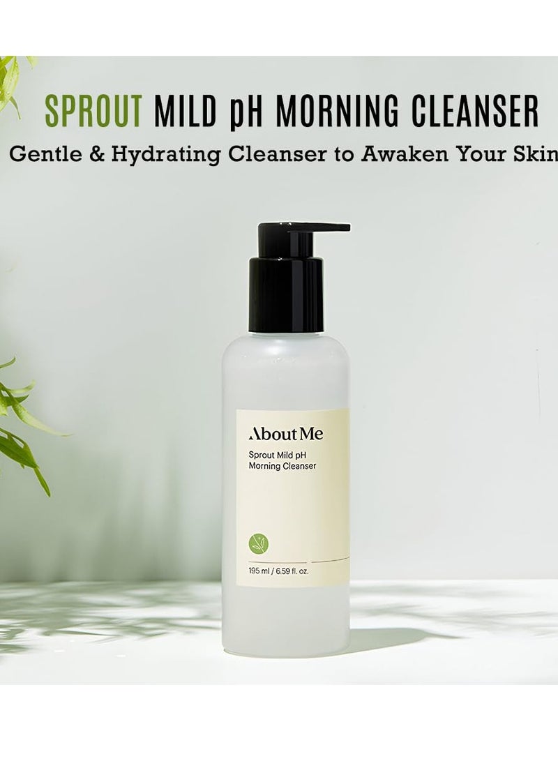 ABOUT ME ABOUT ME Sprout Mild pH Morning Cleanser - Gentle, Low pH Face Wash with Natural Ingredients for All Skin Types (195ml/6.59 fl oz) - Image 2