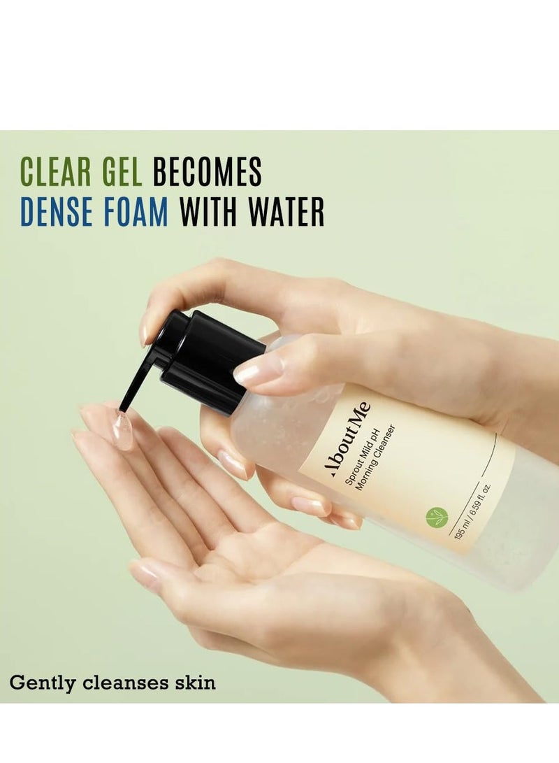 ABOUT ME ABOUT ME Sprout Mild pH Morning Cleanser - Gentle, Low pH Face Wash with Natural Ingredients for All Skin Types (195ml/6.59 fl oz) - Image 3