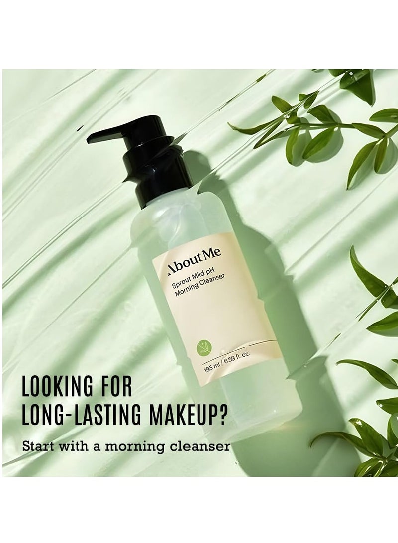 ABOUT ME ABOUT ME Sprout Mild pH Morning Cleanser - Gentle, Low pH Face Wash with Natural Ingredients for All Skin Types (195ml/6.59 fl oz) - Image 4