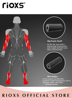 RIOXS EPP Foam Roller 5 Piece Yoga Foam Roller Set Massage Foam Roller and Ball Massage foam suit for Muscle Massage and Fitness Sports  - Image 3