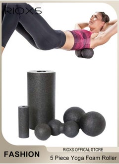 EPP Foam Roller 5 Piece Yoga Foam Roller Set Massage Foam Roller and Ball Massage foam suit for Muscle Massage and Fitness Sports