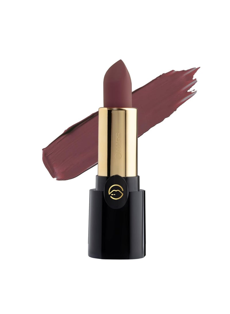 MARS COSMETICS Velvet Creamy Matte Lipstick for women | Smooth Glide | One Swipe Pigmentation | Non-Drying and Creamy Formula | 3.2 gm | (14-Midnight Moon) - Image 1