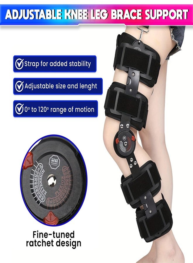 amiciCare Premium Knee Support Brace- Adjustable Length for Enhanced Comfort and Mobility, Post OP Hinge Knee Splints for Men and Women - Image 2