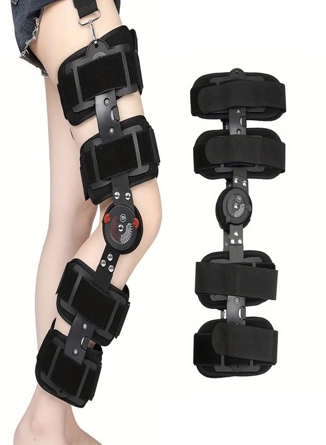 amiciCare Premium Knee Support Brace- Adjustable Length for Enhanced Comfort and Mobility, Post OP Hinge Knee Splints for Men and Women - Image 1