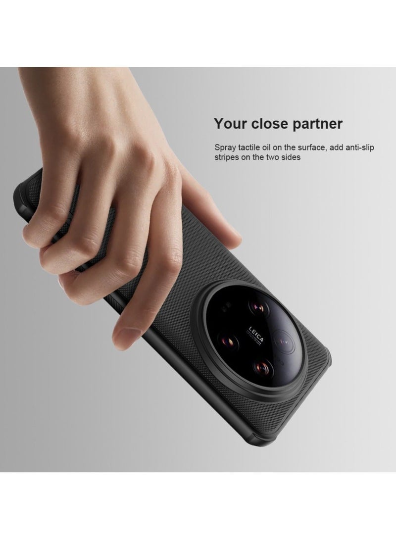For Xiaomi 14 Ultra Case, TPU Shockproof Airbags Bumper, Matte Anti-Fingerprint Back Cover, Side Anti-Slip Handle Slim Fit Mobile Phone Case - Image 2