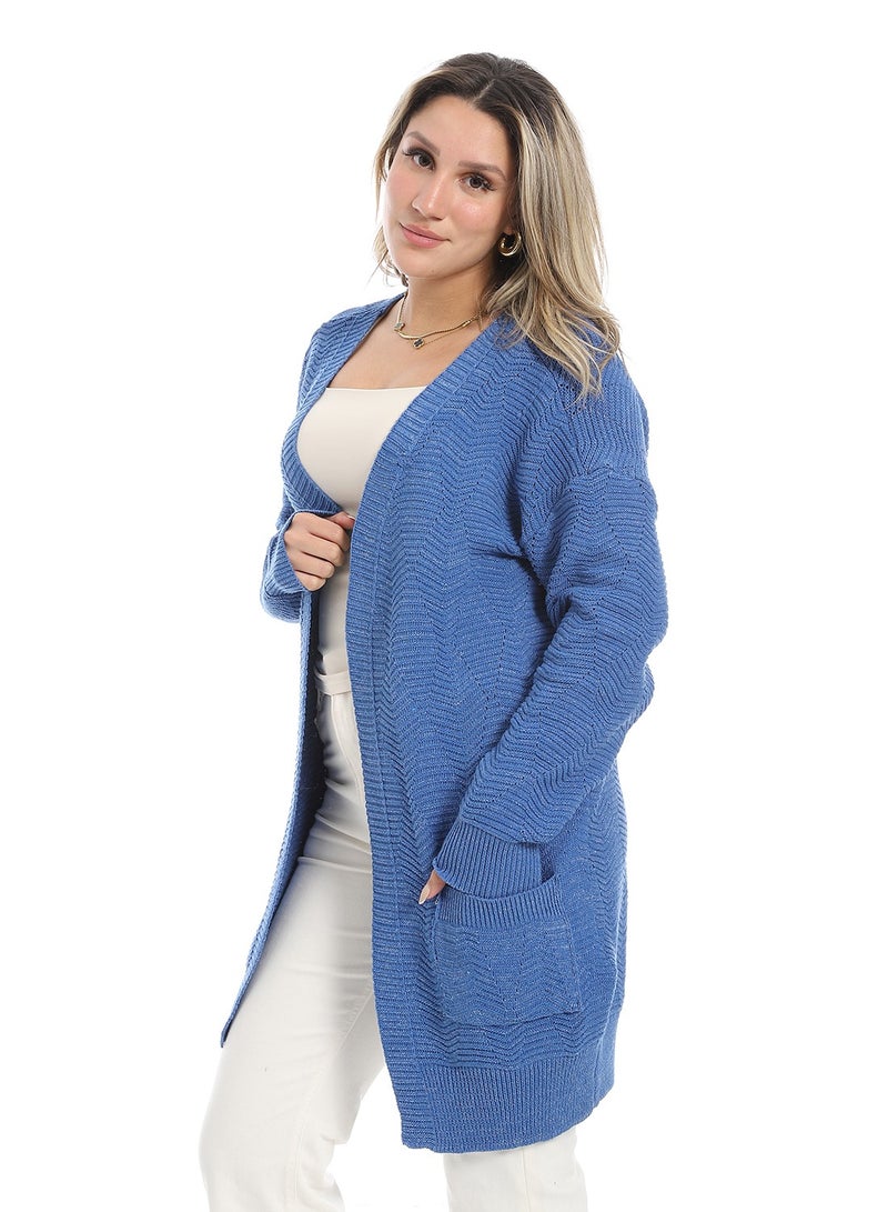 سيزار كارديجان صوف حريمي مفتوح - Image 2