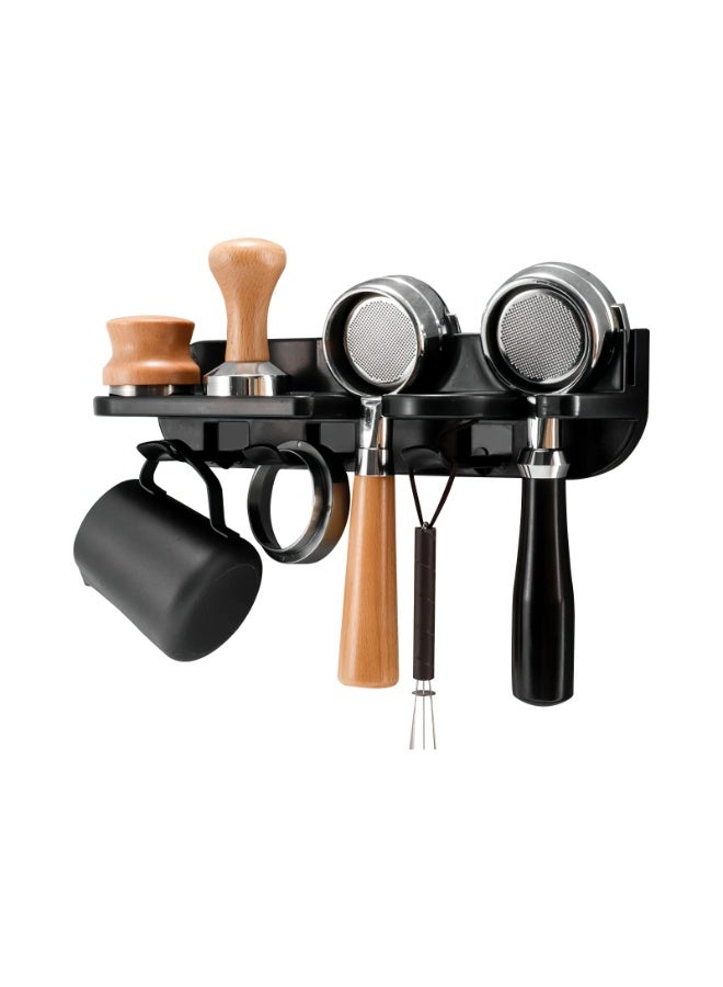 Espresso Tamper Holder Station Wall Mounted Coffee Station Organizer Coffee Distributor and Tamper 54mm Portafilter Storage Wall Shelves Espresso Accessories Organizer Rack for Bar Home Office  - Image 1