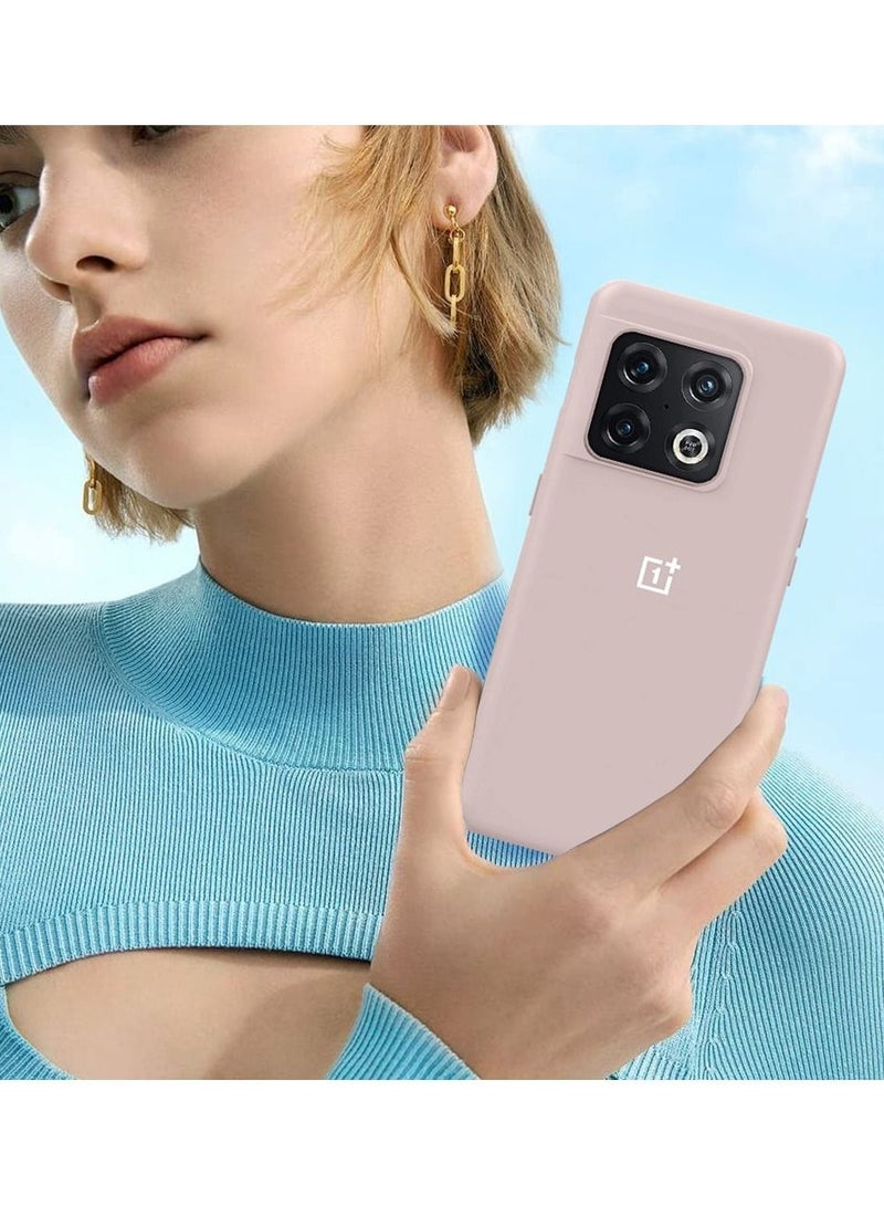 CATANES OnePlus 10 Pro Silicone Liquid Case Soft Ultra Slim Shockproof Full Body Protection Cover 6.7inch Pink Sand - Image 4