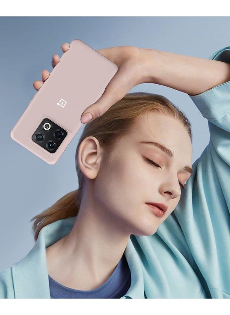 CATANES OnePlus 10 Pro Silicone Liquid Case Soft Ultra Slim Shockproof Full Body Protection Cover 6.7inch Pink Sand - Image 5