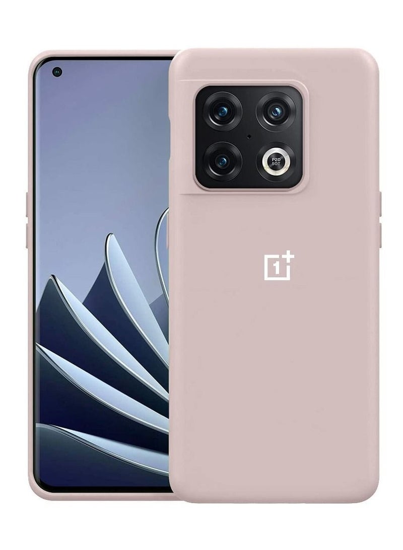 CATANES OnePlus 10 Pro Silicone Liquid Case Soft Ultra Slim Shockproof Full Body Protection Cover 6.7inch Pink Sand - Image 2