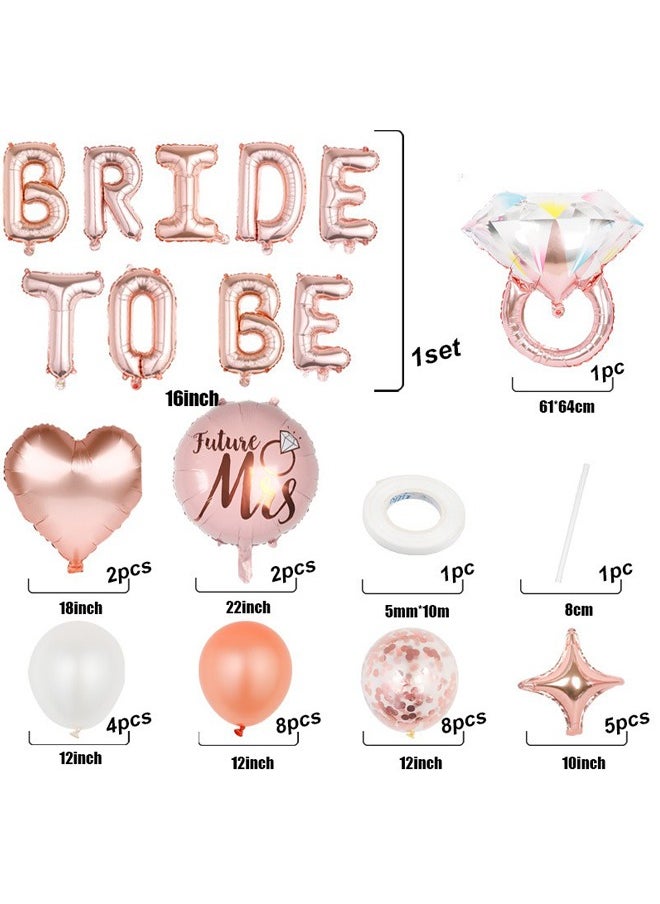 Generic - BRIDE TO BE Jumbo Foil Balloons,Celebration Balloon for Romantic Wedding,Bridal Shower,Engagement Party Decoration - Image 1
