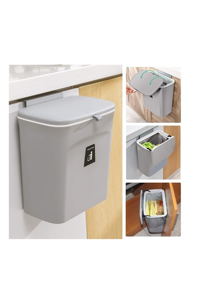 O9 O-Nine 1 Gallon Kitchen Compost Bin with Lid – Hanging & Mountable Countertop Trash Can for Indoor Use | Small Compost Bucket for Cupboard, Under Sink, Bathroom, Office, or Camping  - Image 1