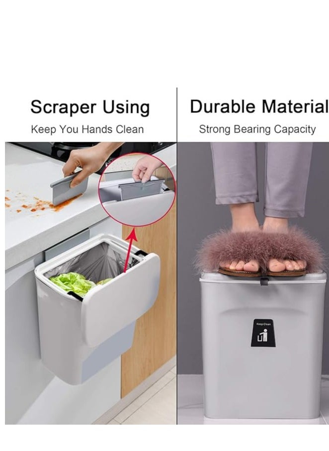 O9 O-Nine 1 Gallon Kitchen Compost Bin with Lid – Hanging & Mountable Countertop Trash Can for Indoor Use | Small Compost Bucket for Cupboard, Under Sink, Bathroom, Office, or Camping  - Image 3