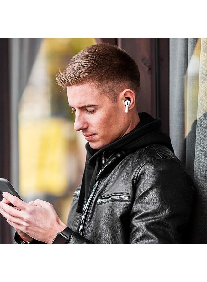 Delfino 3 Pairs Ear Hooks Covers For Airpods Pro Added Storage Pouch Anti Slip Ear Tips Compatible With Airpods Pro Black  - Image 4