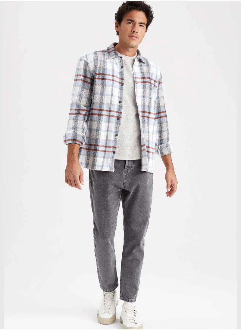 DeFacto Regular Fit Long Sleeve Check Print Shacket