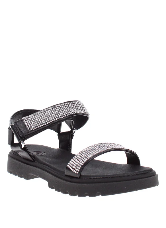 MOLEKINHA Molekinha Pre Teen Girls Sandals With Back Strap Black | Made In Brazil