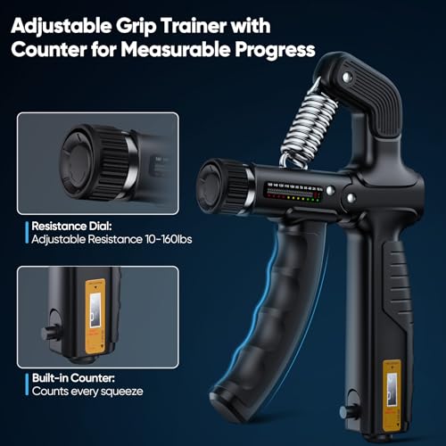 FitBeast Grip Strength Trainer Kit, Digital Grip Strength Tester with Adjustable Hand Gripper Strengthener & Finger Exerciser, Track Progress for Fitness, Rehab & Strength Building (Advanced 3-in-1 Kit) - Image 4