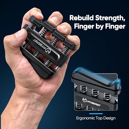 FitBeast Grip Strength Trainer Kit, Digital Grip Strength Tester with Adjustable Hand Gripper Strengthener & Finger Exerciser, Track Progress for Fitness, Rehab & Strength Building (Advanced 3-in-1 Kit) - Image 5