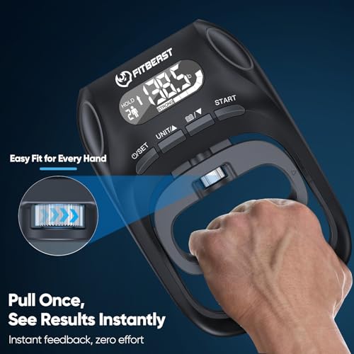 FitBeast Grip Strength Trainer Kit, Digital Grip Strength Tester with Adjustable Hand Gripper Strengthener & Finger Exerciser, Track Progress for Fitness, Rehab & Strength Building (Advanced 3-in-1 Kit) - Image 3