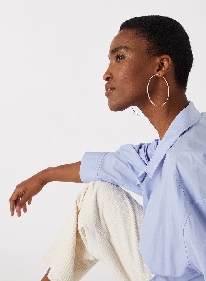 أكسيسورايز أقراط حلقية متوسطة الحجم كلاسيكية للنساء من أكسسورايز لندن | هدية للنساء والفتيات - Image 3