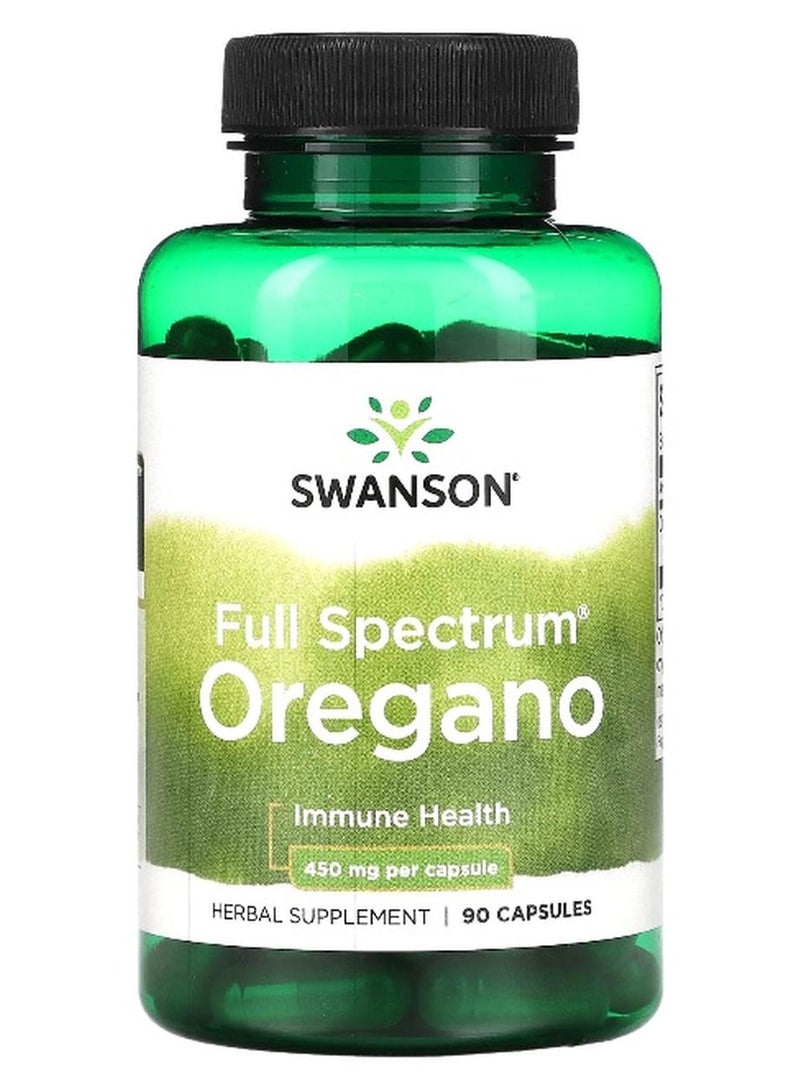 Swanson, Full Spectrum Oregano, 450 mg, 90 Capsules - Image 1