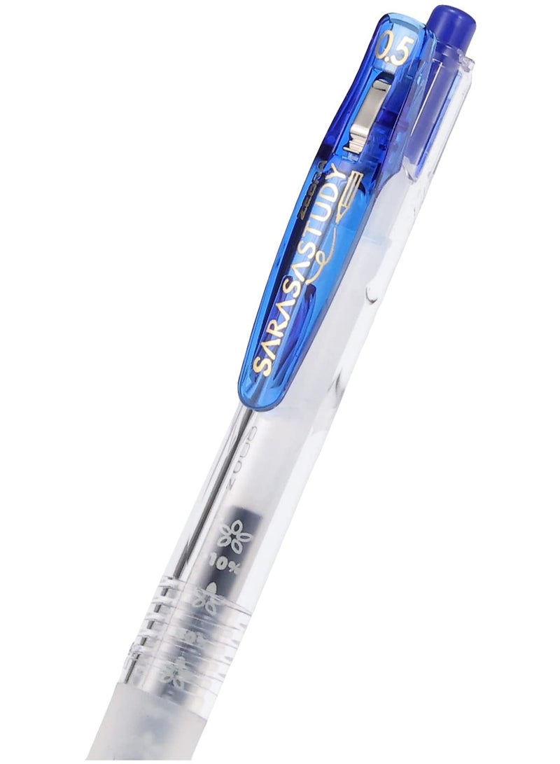 زيبرا قلم حبر جاف جل ساراسا للدراسة من زيبرا 0.5 ملم، أزرق 10 - Image 2