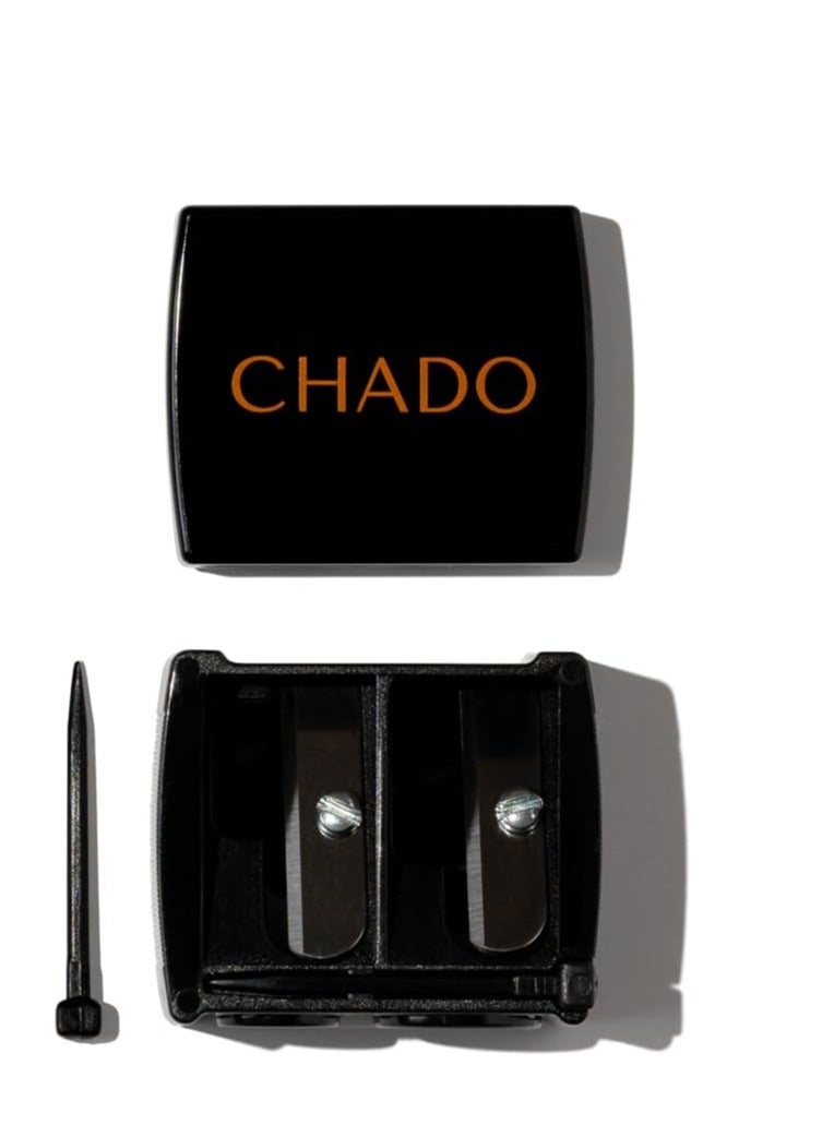 CHADO CHADO Double Blade Makeup Pencil Sharpener - Ideal for Sharpening Jumbo Pencils, Lip Pencils, Eyeliner Pencil - Image 1