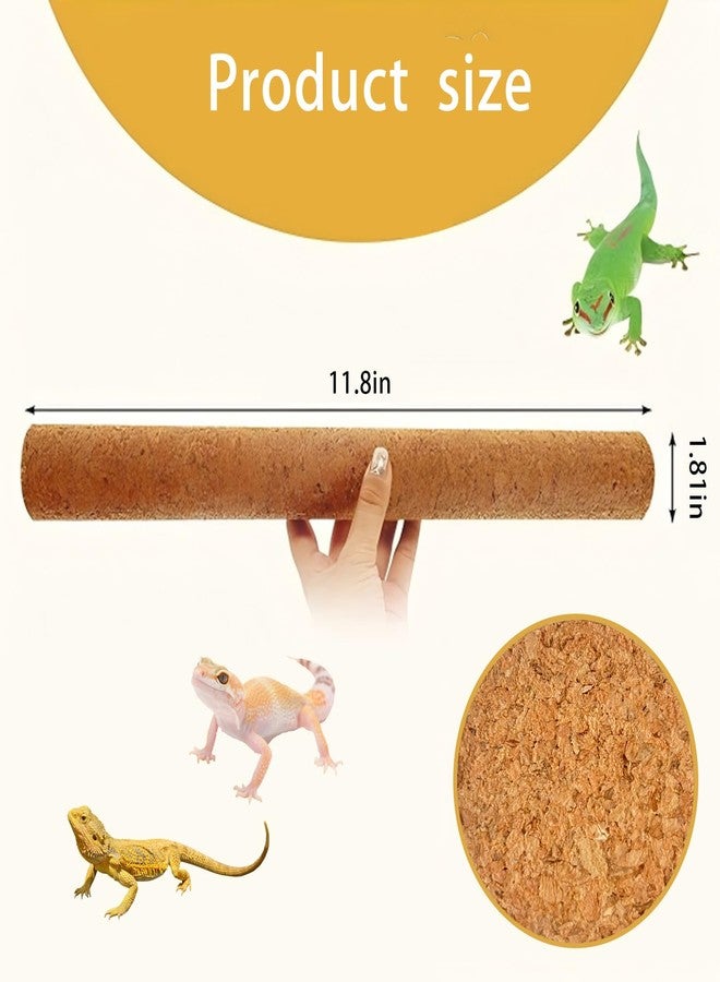 Repticircle Cork Branch for Reptiles - 11.8" Natural Climbing Wood Sticks for Crested Geckos, Tree Frogs, Bearded Dragons, Snakes, Lizards & Chameleons - Perfect Terrarium Habitat Decor - Image 2