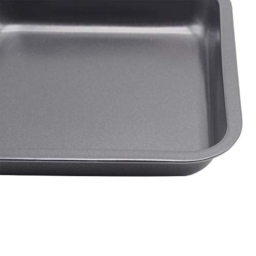 HYTK 2pcs Mini Baking Pans 8 X 8 Inch (Inner 7.5 X 7.5) Square Cake Pan Bread Pan Nonstick Heavy Carbon Steel Bakeware - Image 5