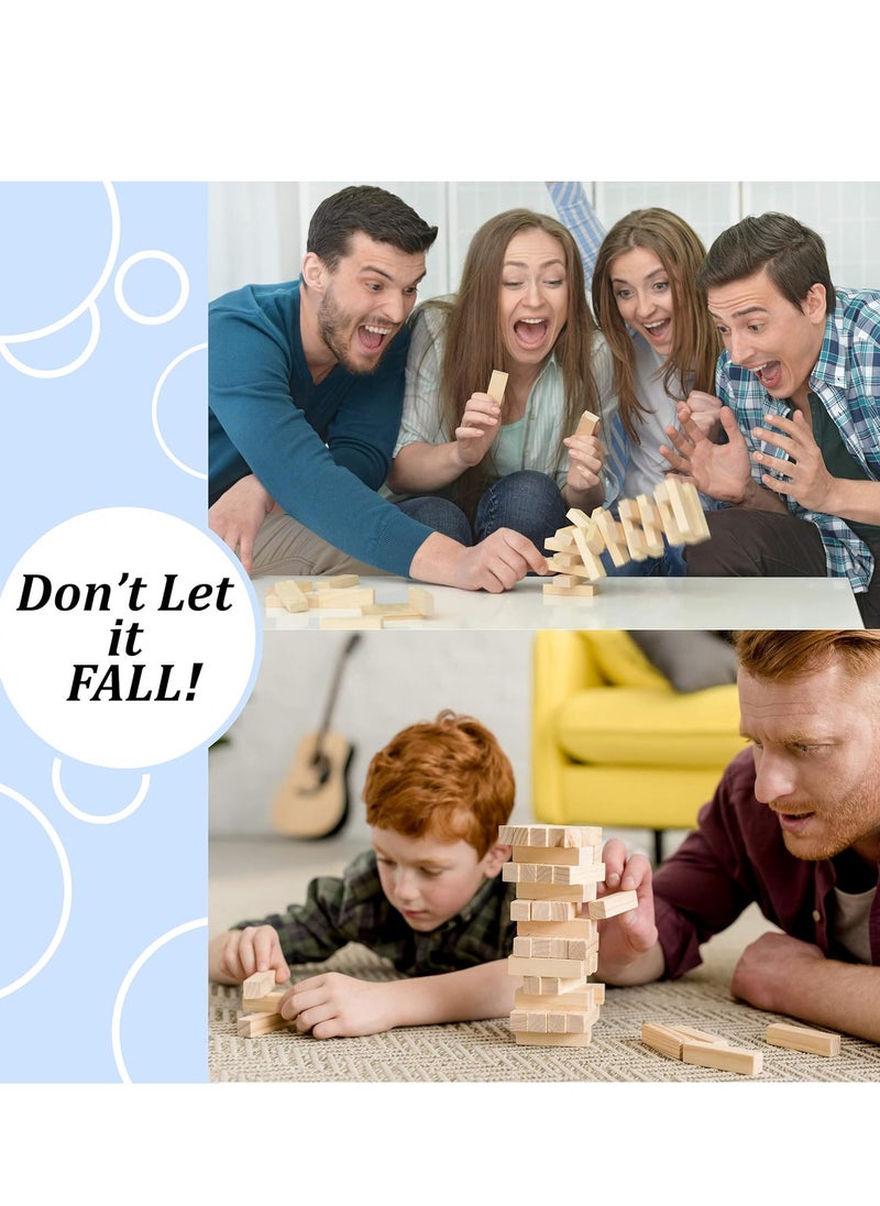 The Original Wooden Classic Game - Fun Stacking Tower Game for All Ages - 54 High-Quality Solid Wooden Pieces - For More Than One Player - Perfect Gift for Kids and Adults (Suitable for Ages 6 and Up)