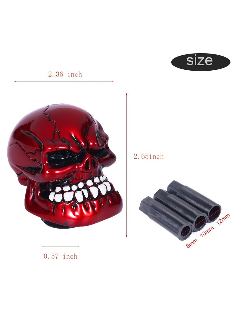 Generic Car Modification Skull Head Transmissions Gear Shifter Stick Handle and A Red Color Fit Most Cars Truck SUV  - Image 2