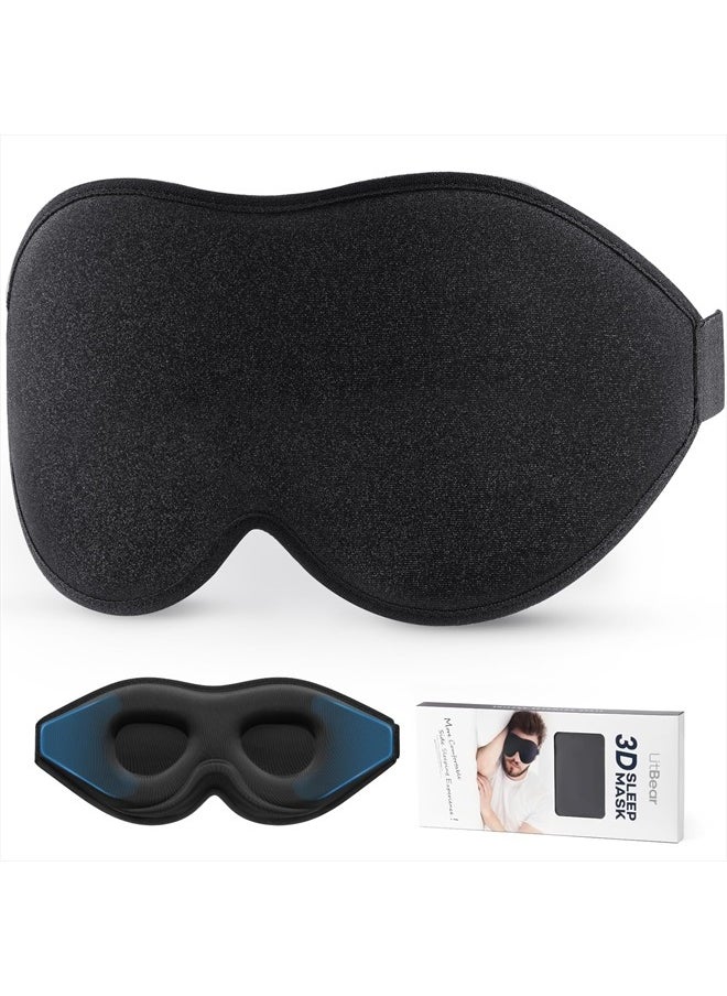 LitBear Sleep Mask for Side Sleeper Women Men, Eye Mask for Sleeping Light Blocking, 3D Contoured Cup Sleeping Mask, Soft Breathable Sleep Eye Mask with Adjustable Elastic Strap for Flight Nap  - Image 1
