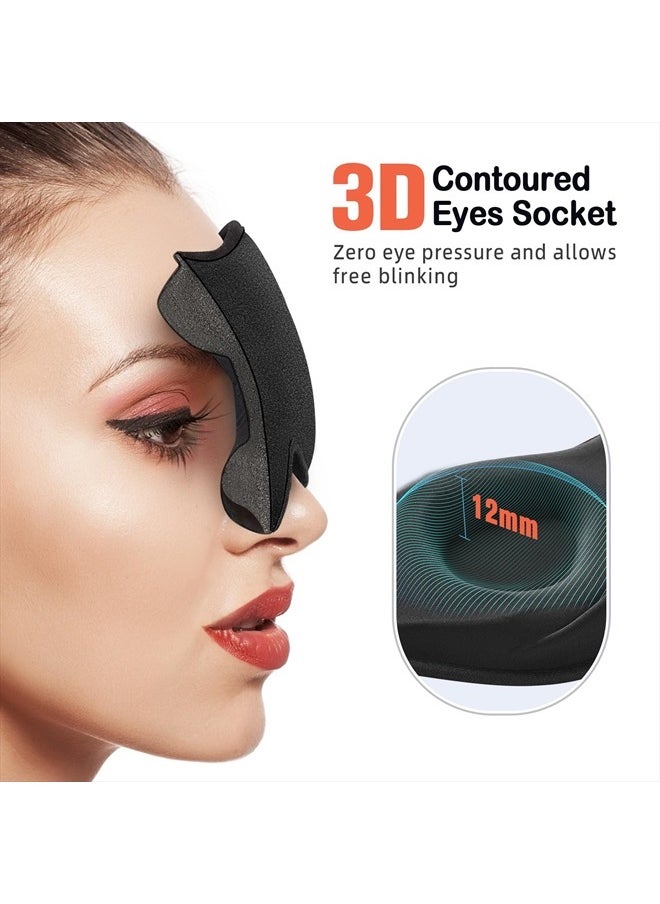 LitBear Sleep Mask for Side Sleeper Women Men, Eye Mask for Sleeping Light Blocking, 3D Contoured Cup Sleeping Mask, Soft Breathable Sleep Eye Mask with Adjustable Elastic Strap for Flight Nap  - Image 4