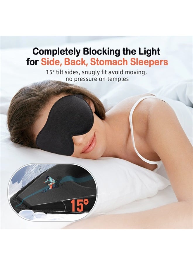 LitBear Sleep Mask for Side Sleeper Women Men, Eye Mask for Sleeping Light Blocking, 3D Contoured Cup Sleeping Mask, Soft Breathable Sleep Eye Mask with Adjustable Elastic Strap for Flight Nap  - Image 2