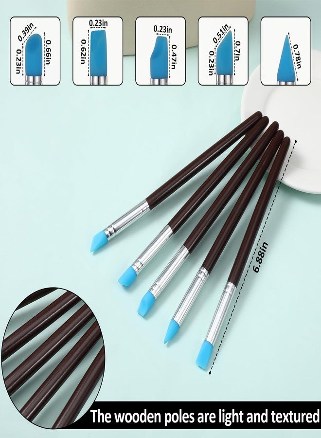 EupHHonycs 15 Pcs Silicone Sculpting Tools, Silicone Clay Sculpting Tools, Pottery Tools, Modeling Dotting Tools, Clay Shaping Modeling Wipe Out Tools, Embossing Tool for DIY Handicraft - Image 2