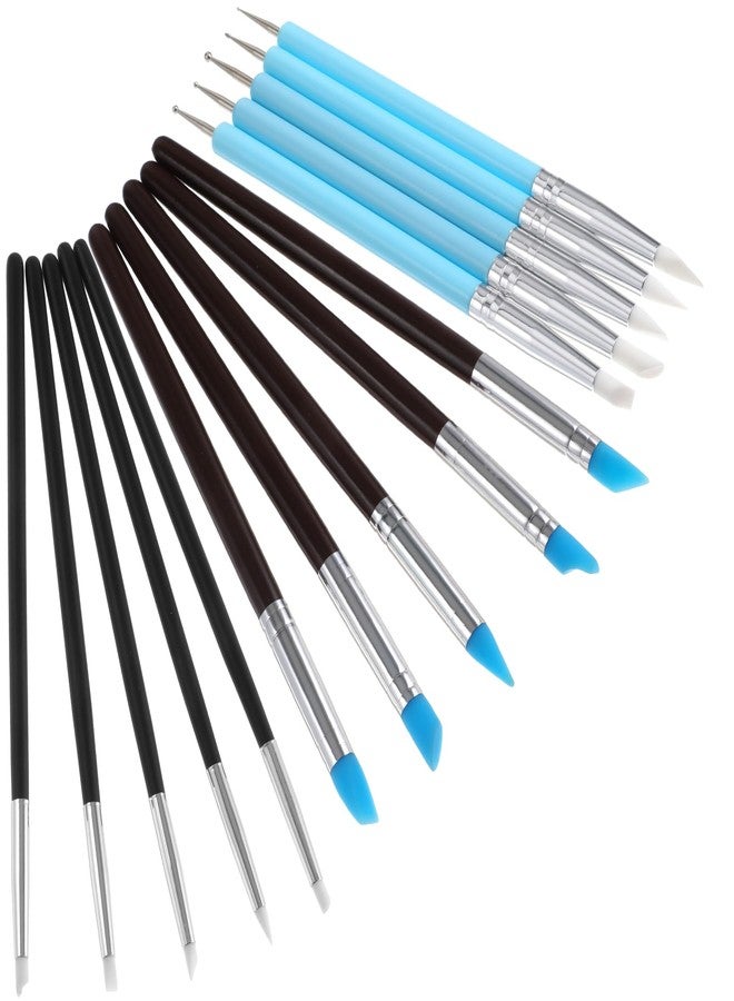 EupHHonycs 15 Pcs Silicone Sculpting Tools, Silicone Clay Sculpting Tools, Pottery Tools, Modeling Dotting Tools, Clay Shaping Modeling Wipe Out Tools, Embossing Tool for DIY Handicraft - Image 1