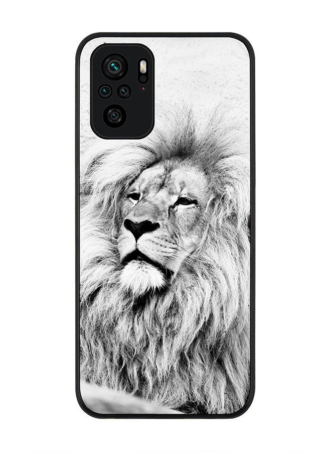 Stylizedd Rugged Black edge case for Redmi Note 10S/Redmi Note 10 4G Slim fit Soft Case Flexible Rubber Edges Anti Drop TPU Gel Thin Cover - Wise Lion - Image 1