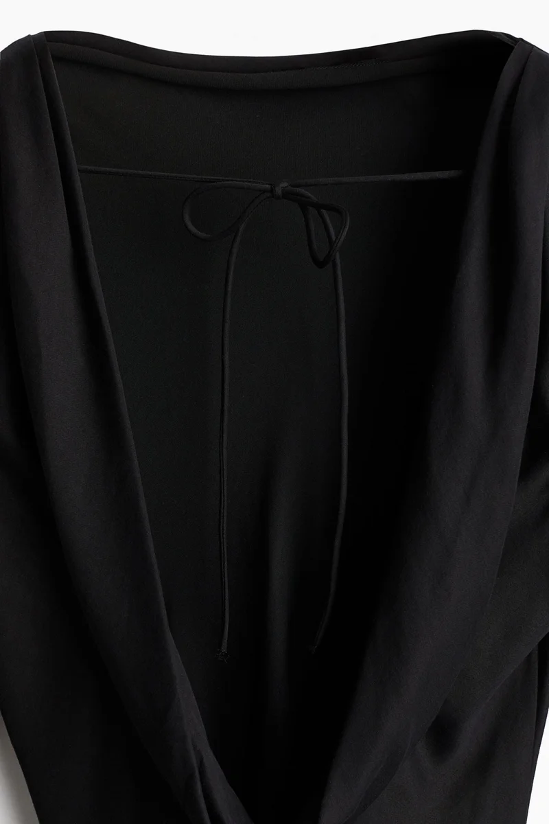 H&M Open-back satin dress