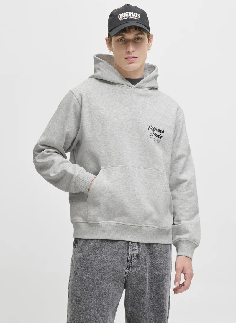 جاك اند جونز Logo Pullover Hoodie