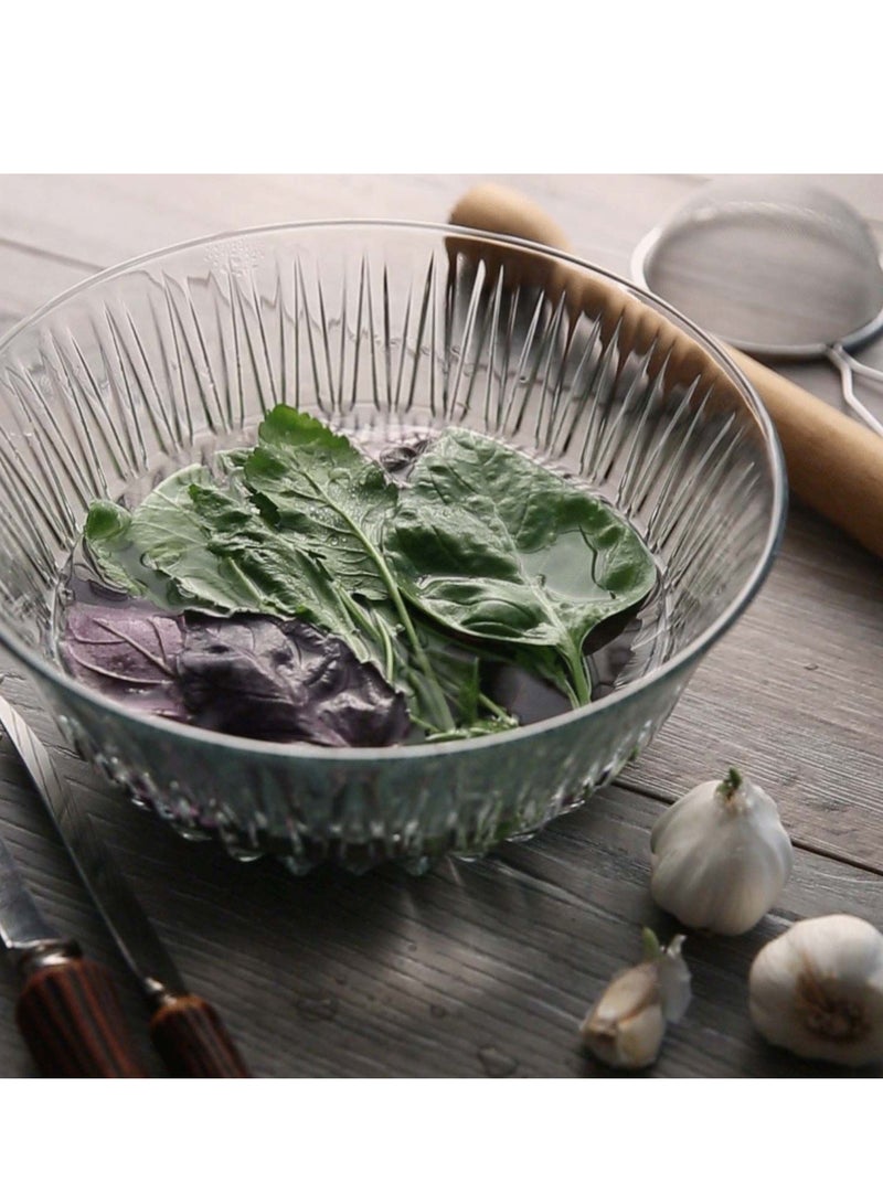 LAV وعاء زجاجي أليندا – سعة 2200 مل – ارتفاع 93 مم × عرض 225 مم – وعاء تقديم شفاف وأنيق للمطبخ والطعام - Image 1