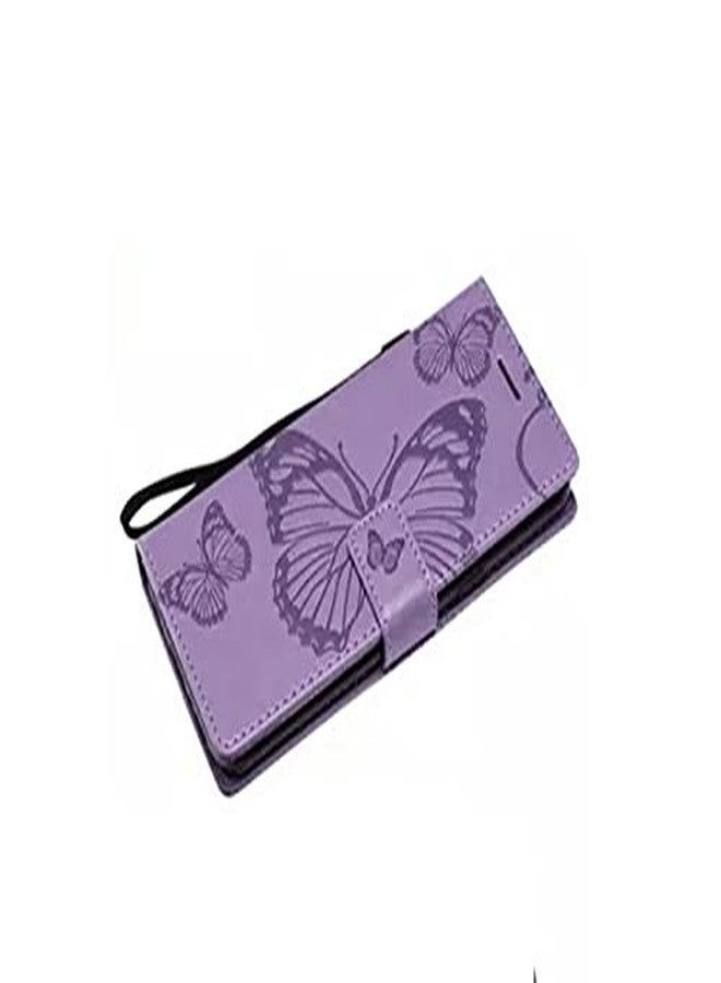 TELETEL Diva Series Butterfly Embossing Pu Leather Flip Wallet Case Cover with Card Holder | Magnetic Closure (Purple) for Oppo Reno 7 Pro - Image 4