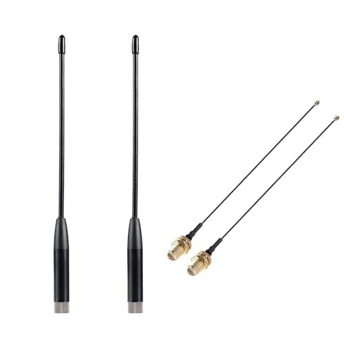 eifagur 10dBi Meshtastic 915MHz LoRa Soft Whip Antenna with SMA Male Connector for Heltec V3 Meshtastic LORA32 915MHz ESP32 LoRa OLED Board + IPEX Extension Cable Adapter（2 Sets）, Eifagur - Image 1