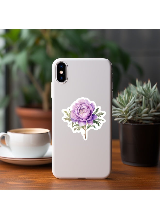 قوس قزح أورينبو ملصقات زهور ديزي 50 قطعة لأجهزة الكمبيوتر المحمول ملصقات زهور هدية للأطفال الصغار والمراهقات والفتيات أدوات كاواي لطيفة رائعة وملصقات زينة لزجاجة هيدرو - Image 3