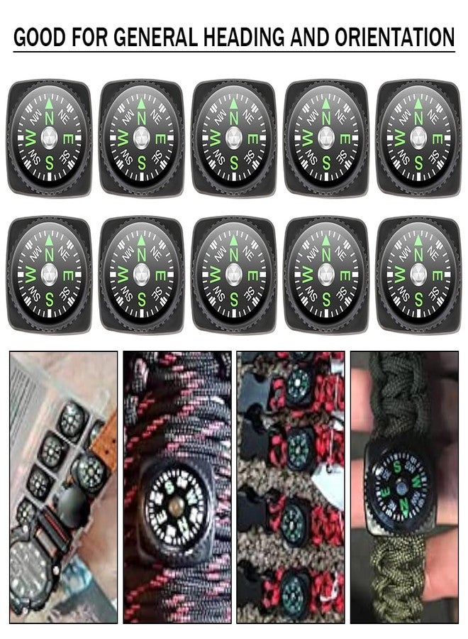 برو بيروس مجموعة بوصلات معصم عالية الدقة من PROBEROS®، عبوة من 10 قطع، بوصلة قاعدة 24 مم متوافقة مع سوار ساعة 21 مم، مثالية للرحلات والتخييم والسفر ومعدات النجاة - Image 5