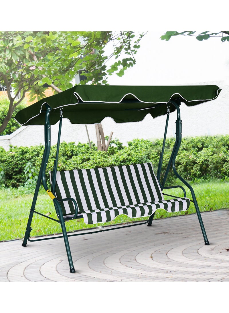 DubaiGallery Green Swing Top Cover Canopy Replacement Porch Patio Outdoor Canopy Swing Chair Awning Protection Against UV Rays - Image 4