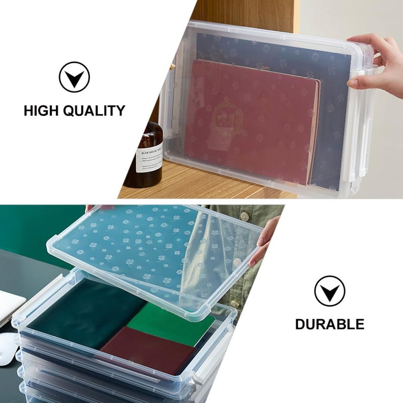 Stackable File Storage Box 2 Layer Pp Document Organizer 36 5x24 3x9cm Portable Paper Container - Image 4